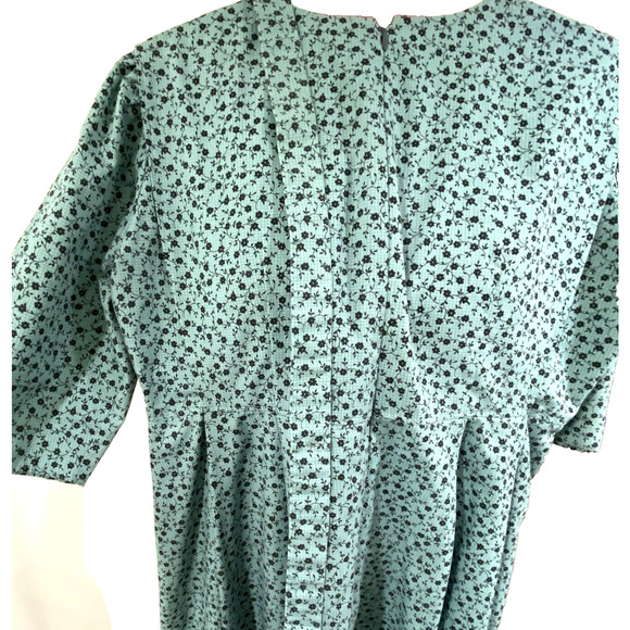 Amish Mennonite Blue Cape Dress 3/4 Sleeve Handmade Bust 42" Length 43" Belt - Picture 6 of 7